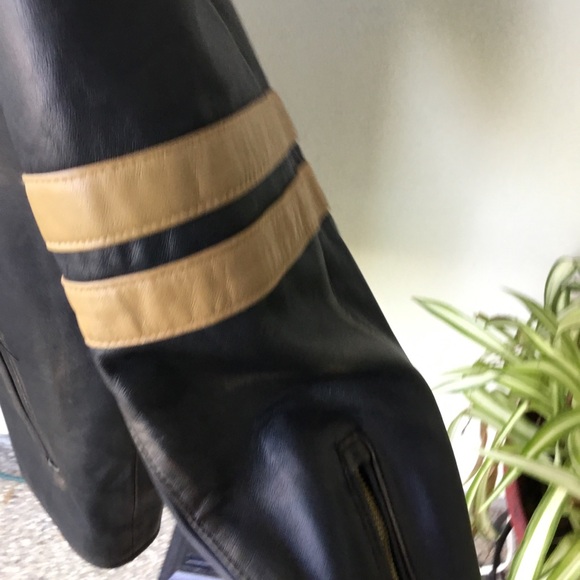 Leather Jacket Men's Dark Brown Cafe Racer size Large Brand NEW from jild - Picture 9 of 16